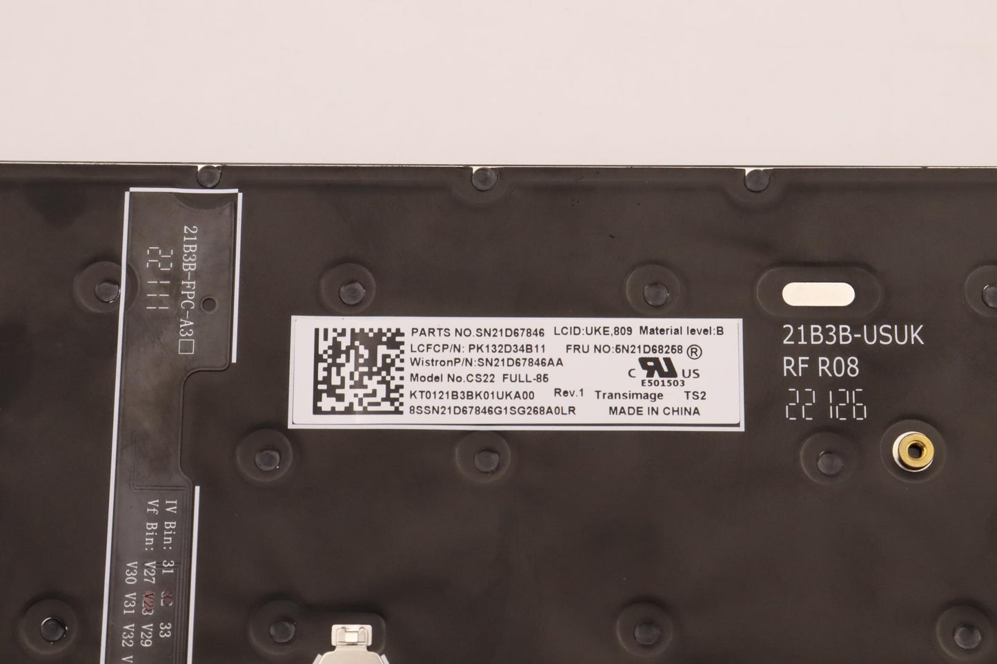 Lenovo Nb_Kyb Cs22 Fl Top,Bk-Bl,Tri,U - 5N21D68258
