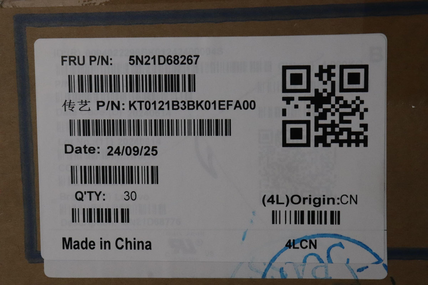 Lenovo Nb_Kyb Cs22 Fl Top,Bk-Bl,Tri,F - 5N21D68267