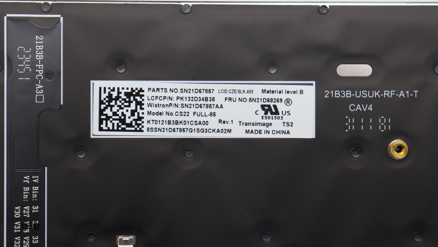 Lenovo Nb_Kyb Cs22 Fl Top,Bk-Bl,Tri,C - 5N21D68269