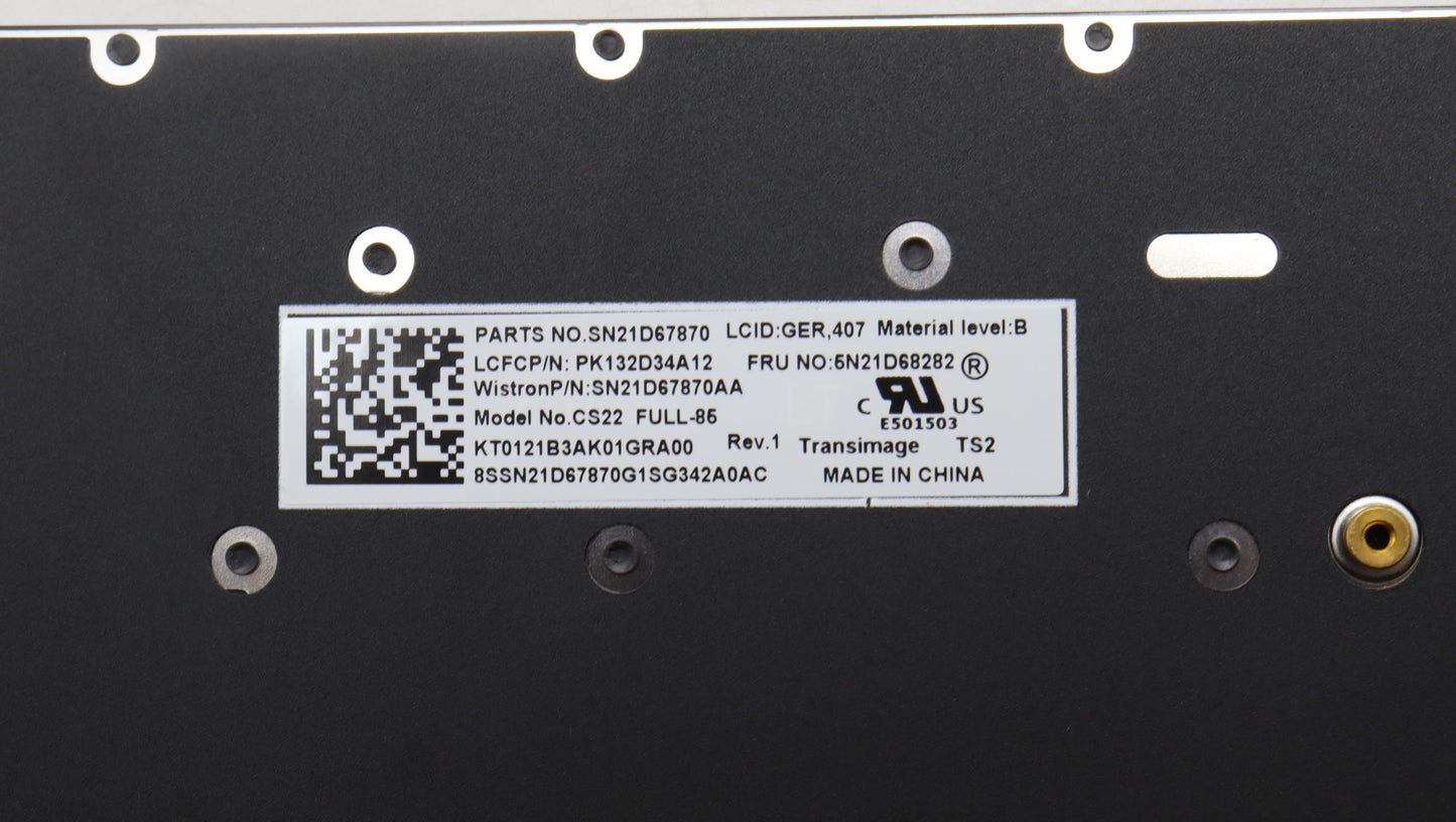Lenovo Nb_Kyb Cs22 Fl Top,Bk-Nbl,Tri, - 5N21D68282