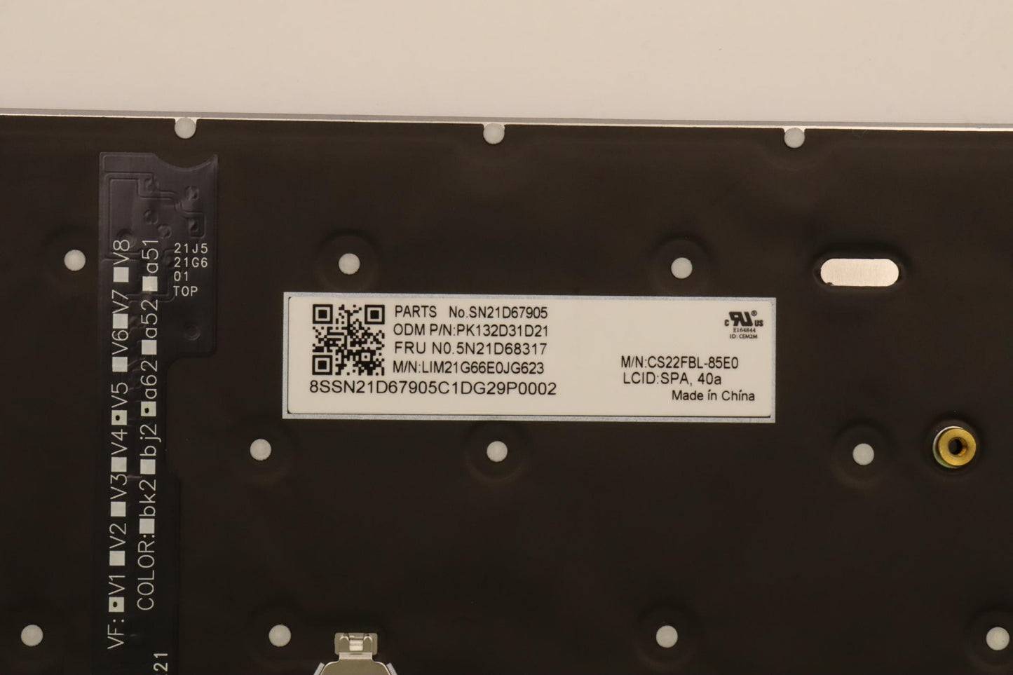 Lenovo Nbkyb Cs22 Fl Top,Grbl,Chy,Spa - 5N21D68317