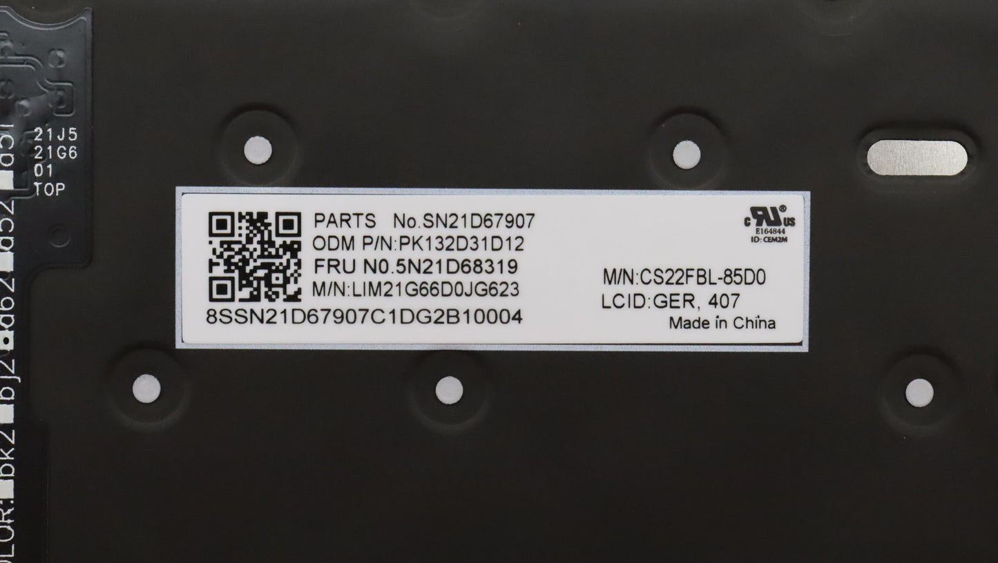 Lenovo Nbkyb Cs22 Fl Top,Grbl,Chy,Ger - 5N21D68319