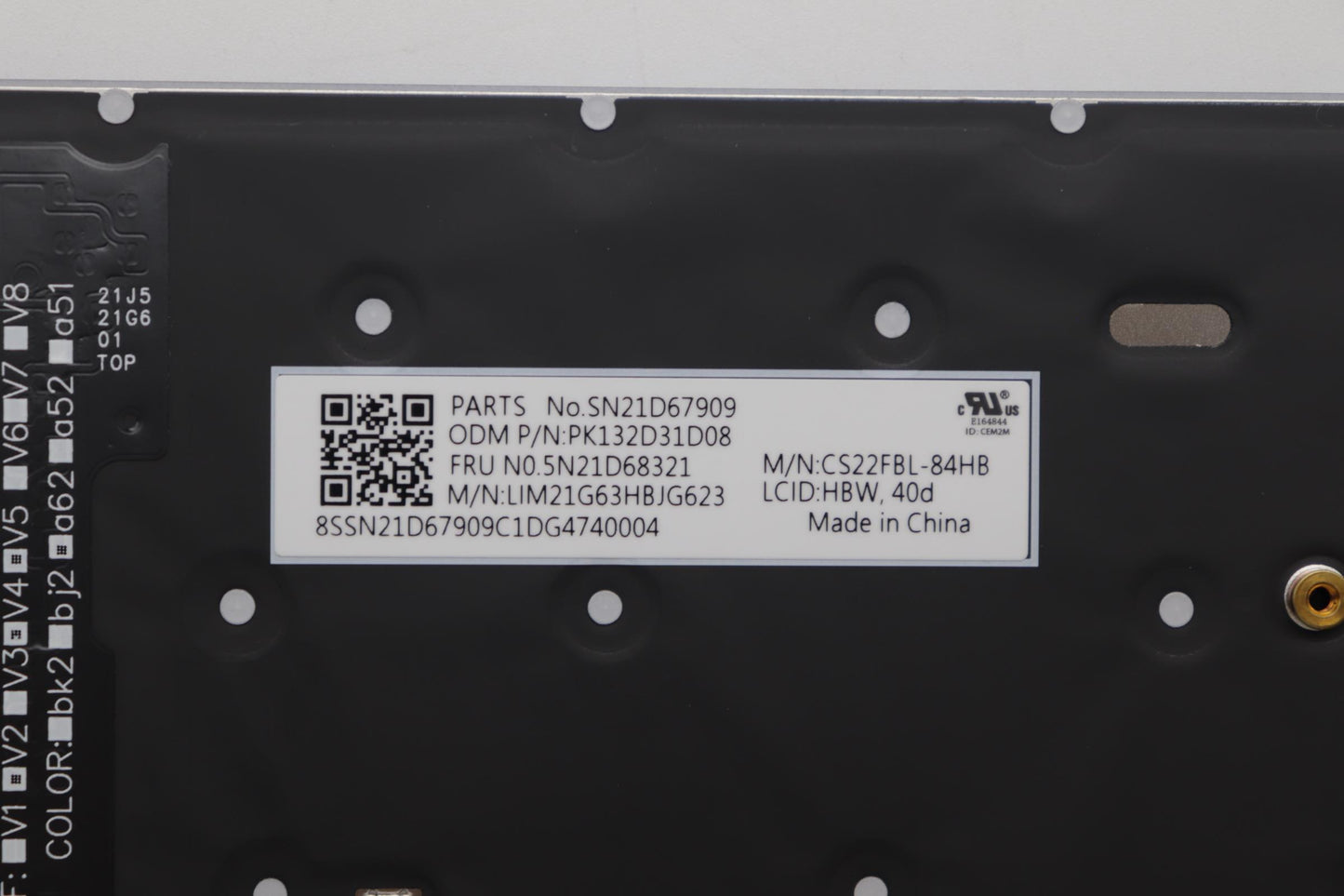 Lenovo Nbkyb Cs22 Fl Top,Grbl,Chy,Hbw - 5N21D68321
