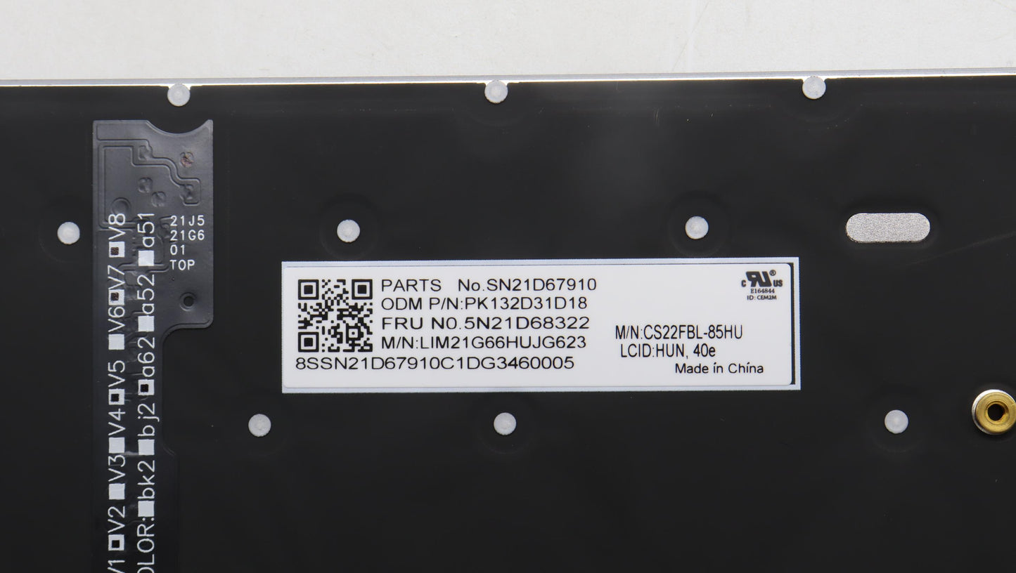 Lenovo Nbkyb Cs22 Fl Top,Grbl,Chy,Hun - 5N21D68322