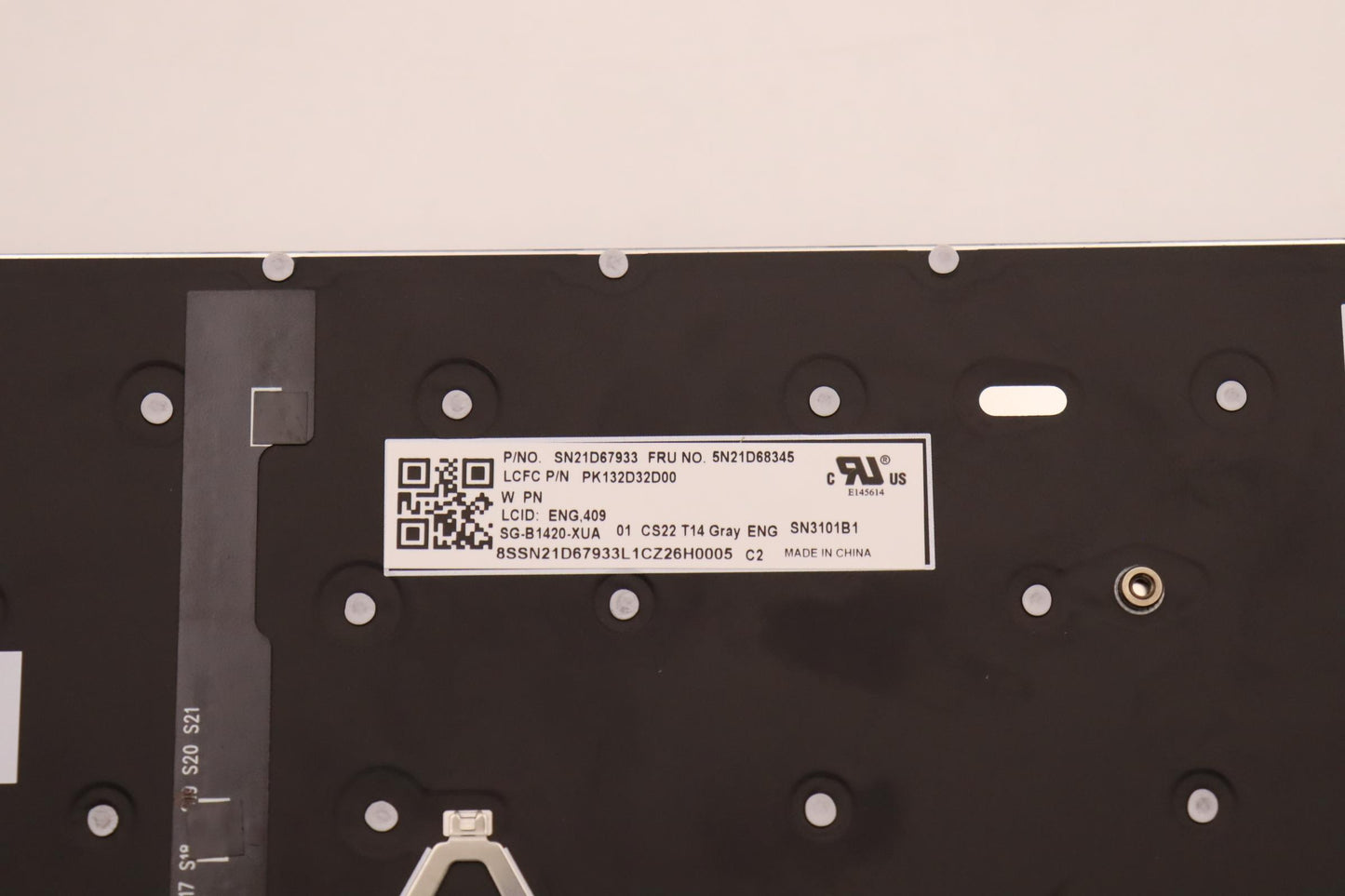 Lenovo Keyboard, Internal, USA English, Backlight, Grey - 5N21D68345