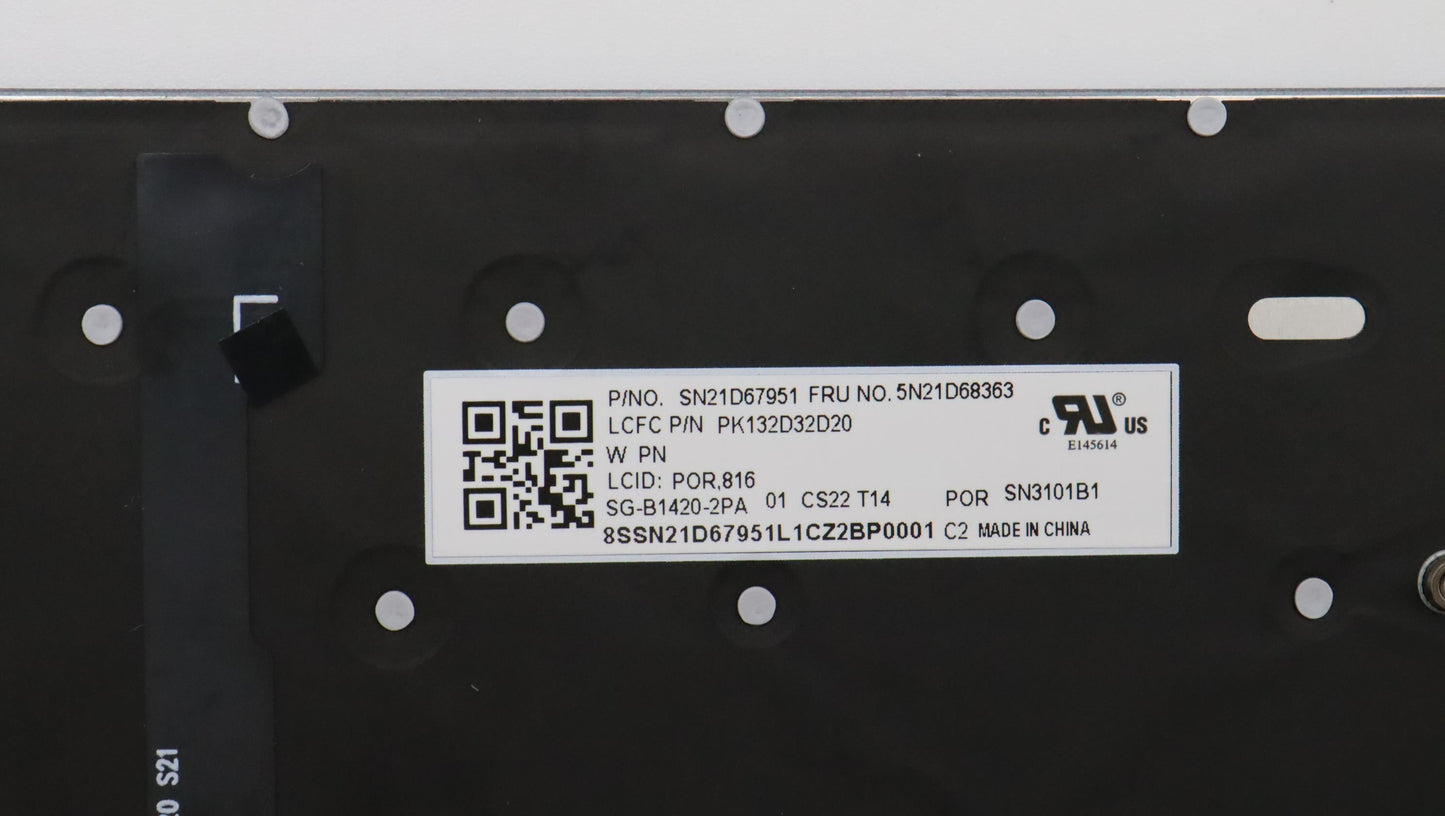 Lenovo Nb_Kyb Cs22 Fl Top,Gr-Bl,Ltn,P - 5N21D68363