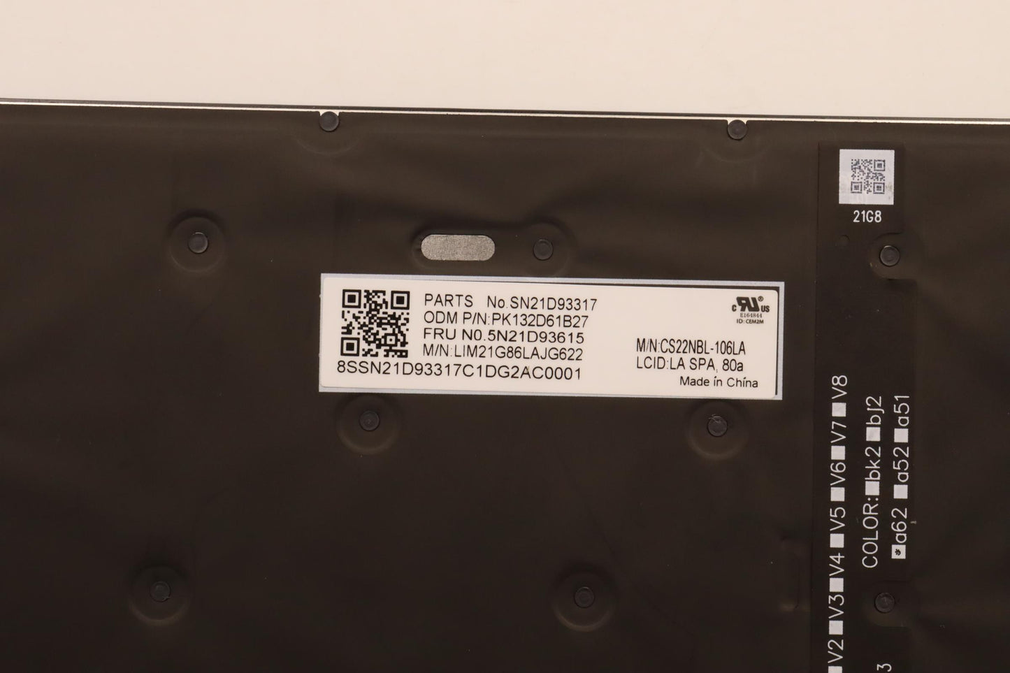 Lenovo Nbkyb Cs22 Nm Top,Bkbl,Chy,La - 5N21D93615