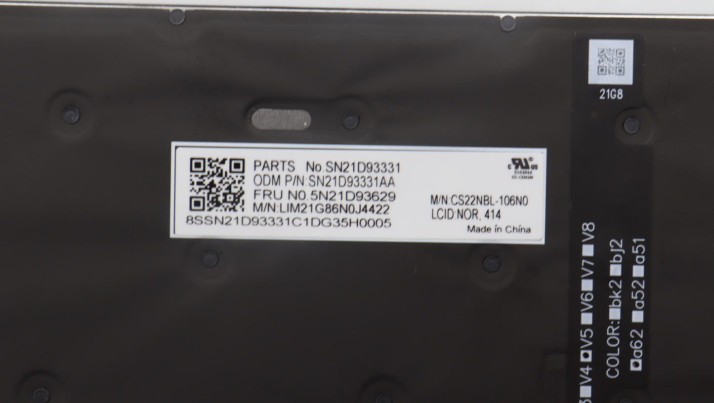 Lenovo Nbkyb Cs22 Nm Top,Bkbl,Chy,Nor - 5N21D93629