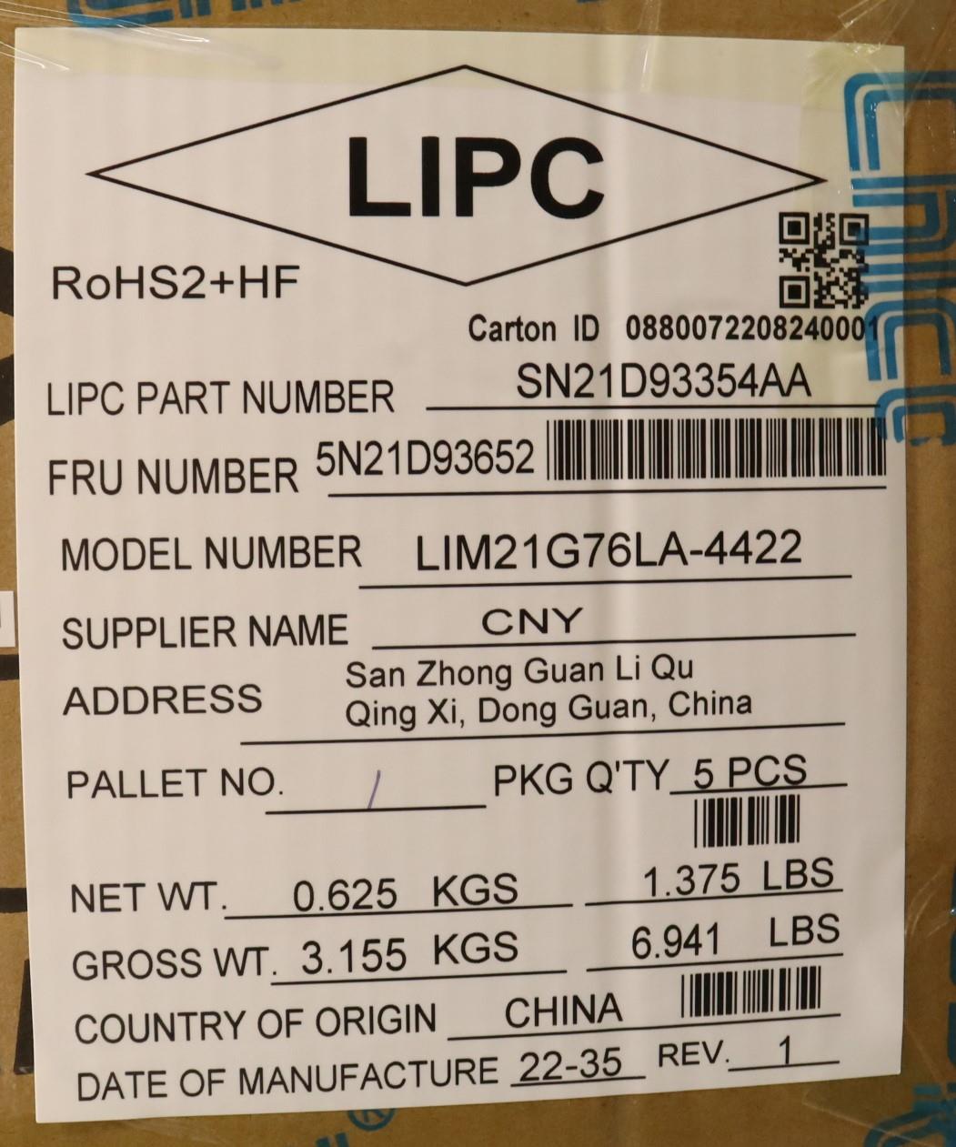 Lenovo Nbkyb Cs22 Nm Top,Bknbl,Chy,La - 5N21D93652