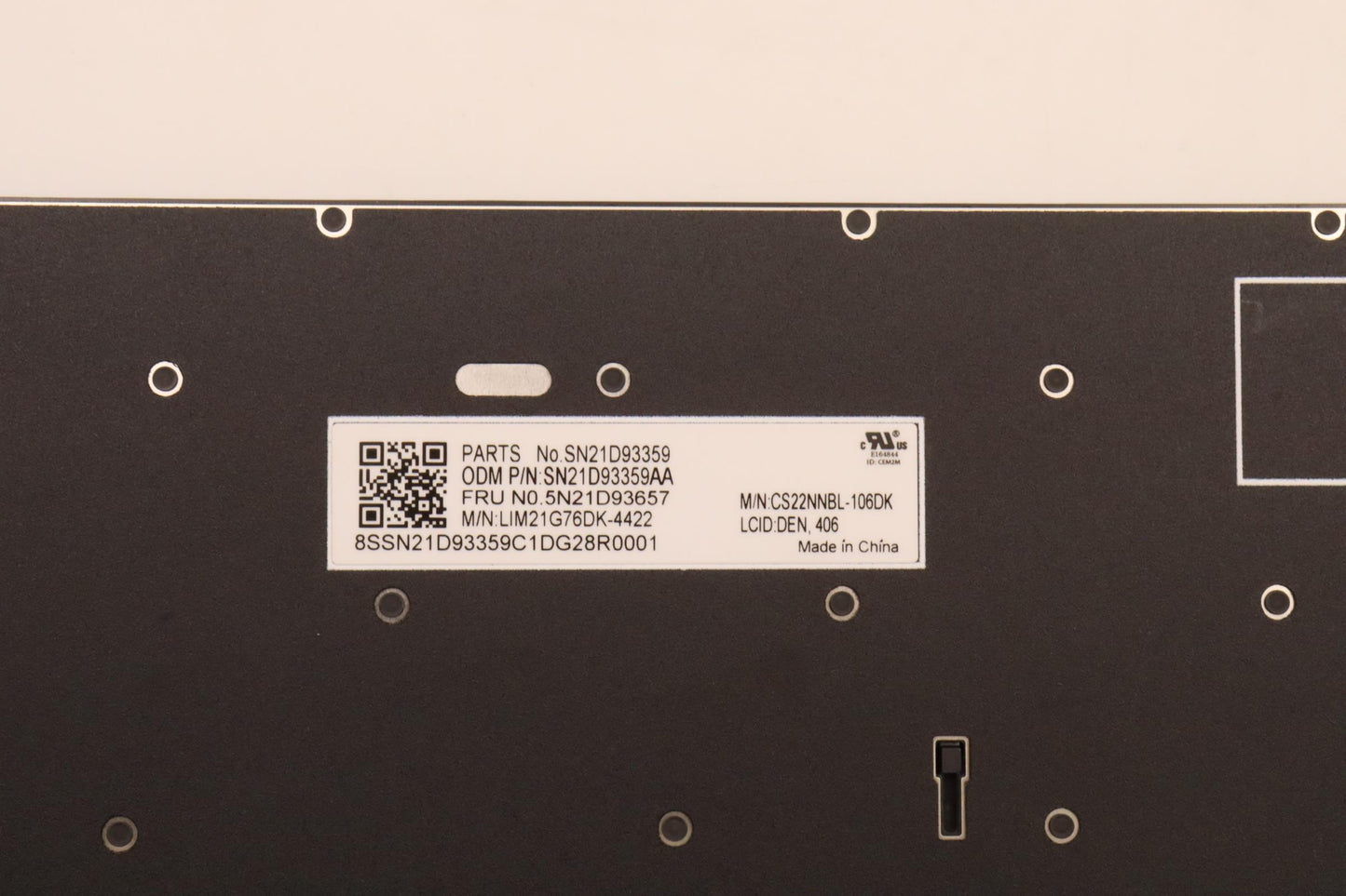 Lenovo Nbkyb Cs22 Nm Top,Bknbl,Chy,De - 5N21D93657
