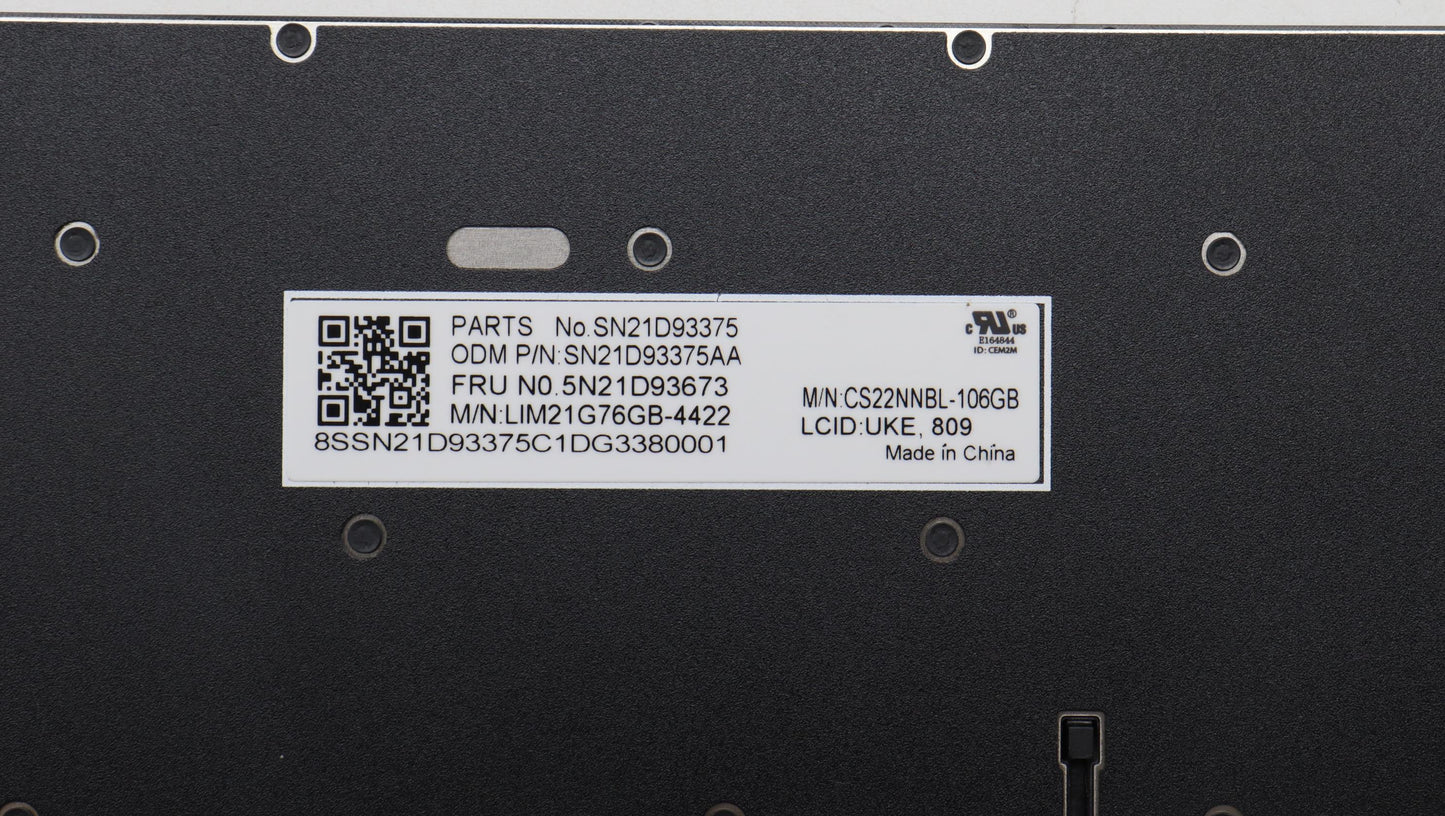 Lenovo Nbkyb Cs22 Nm Top,Bknbl,Chy,Uk - 5N21D93673