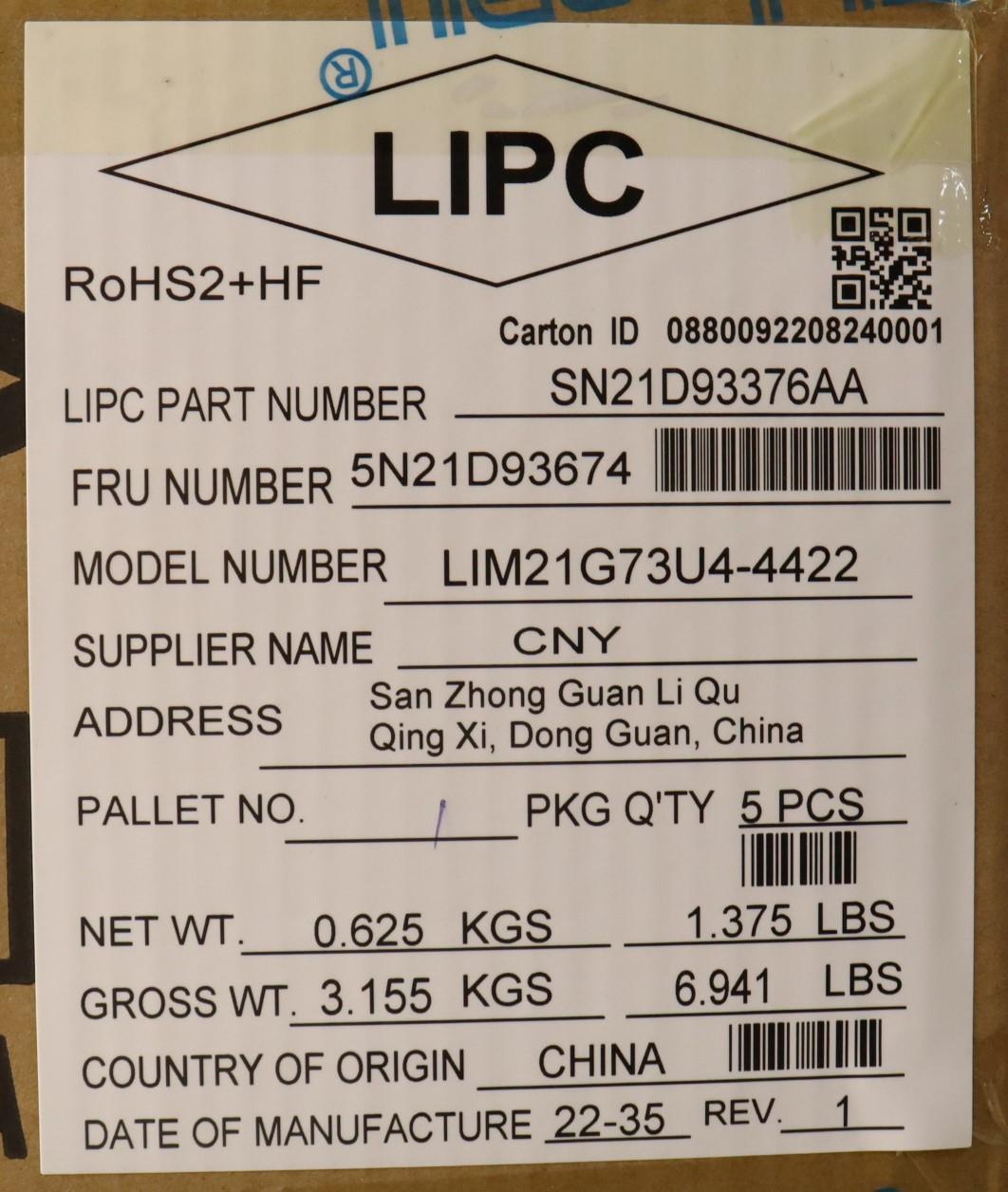 Lenovo Nbkyb Cs22 Nm Top,Bknbl,Chy,Eu - 5N21D93674