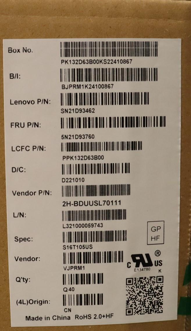 Lenovo - Top Case, Black-Blue, PMX Keyboard, English Layout - 5N21D93760