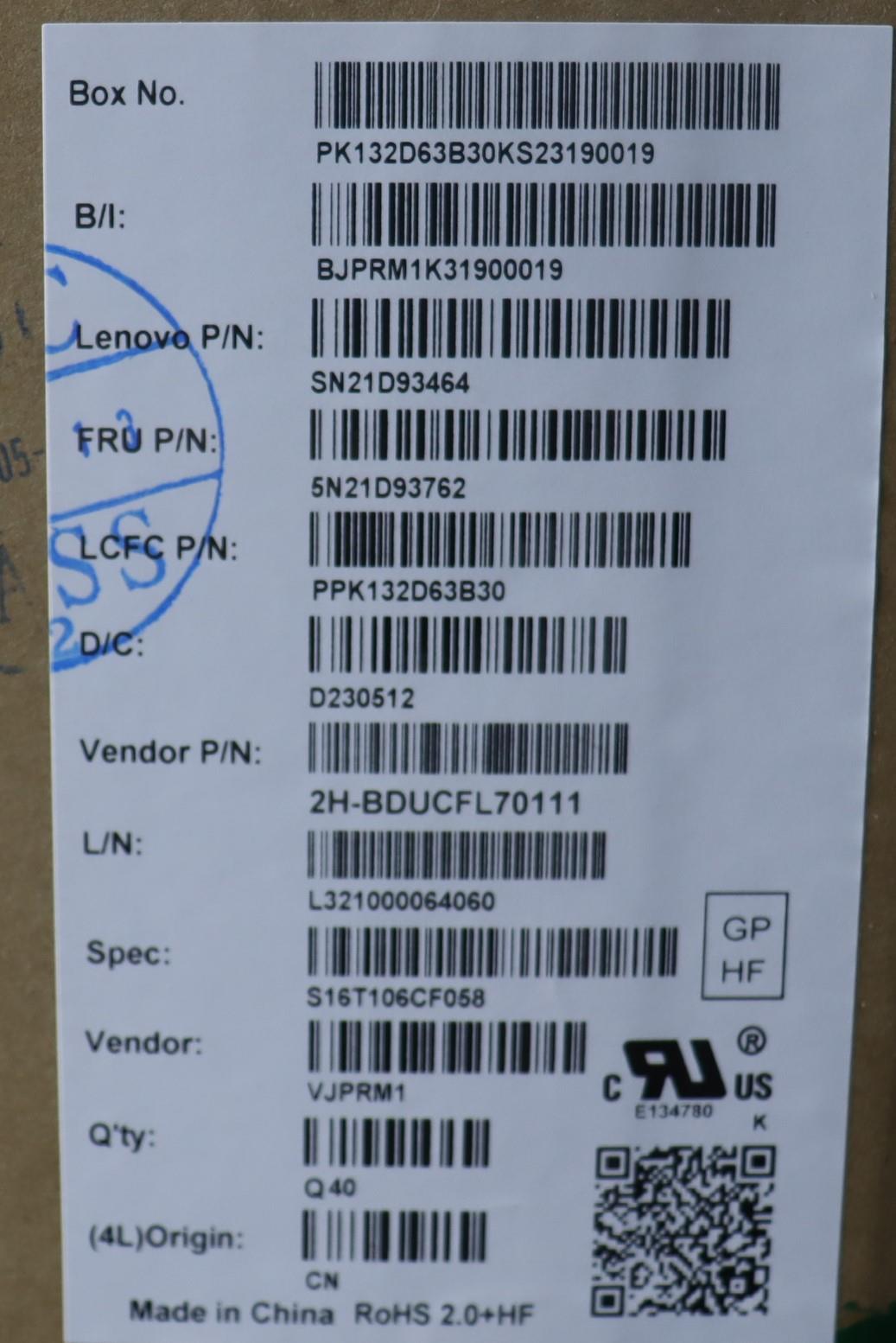 Lenovo Nbkyb Cs22 Nm Top,Bkbl,Pmx,058 - 5N21D93762