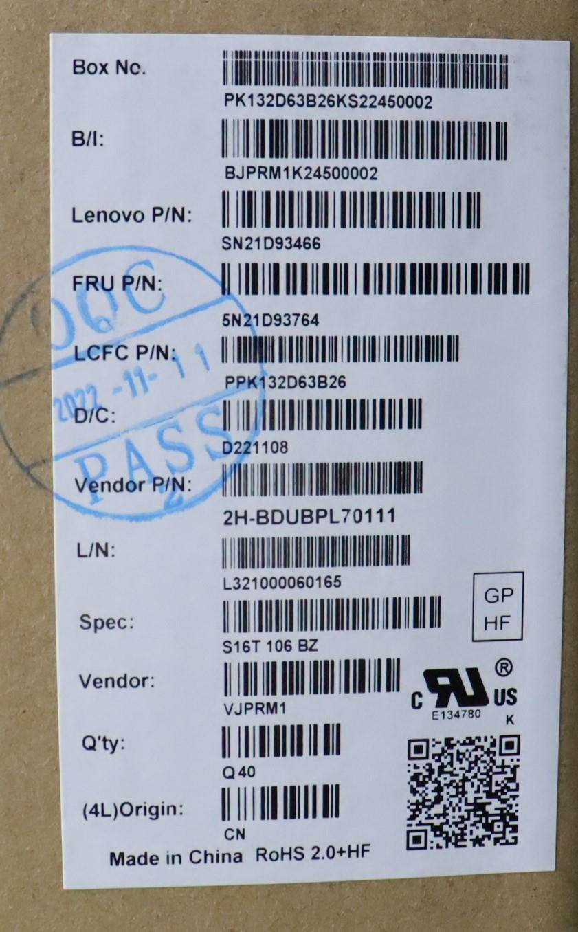 Lenovo Nbkyb Cs22 Nm Top,Bkbl,Pmx,Brl - 5N21D93764