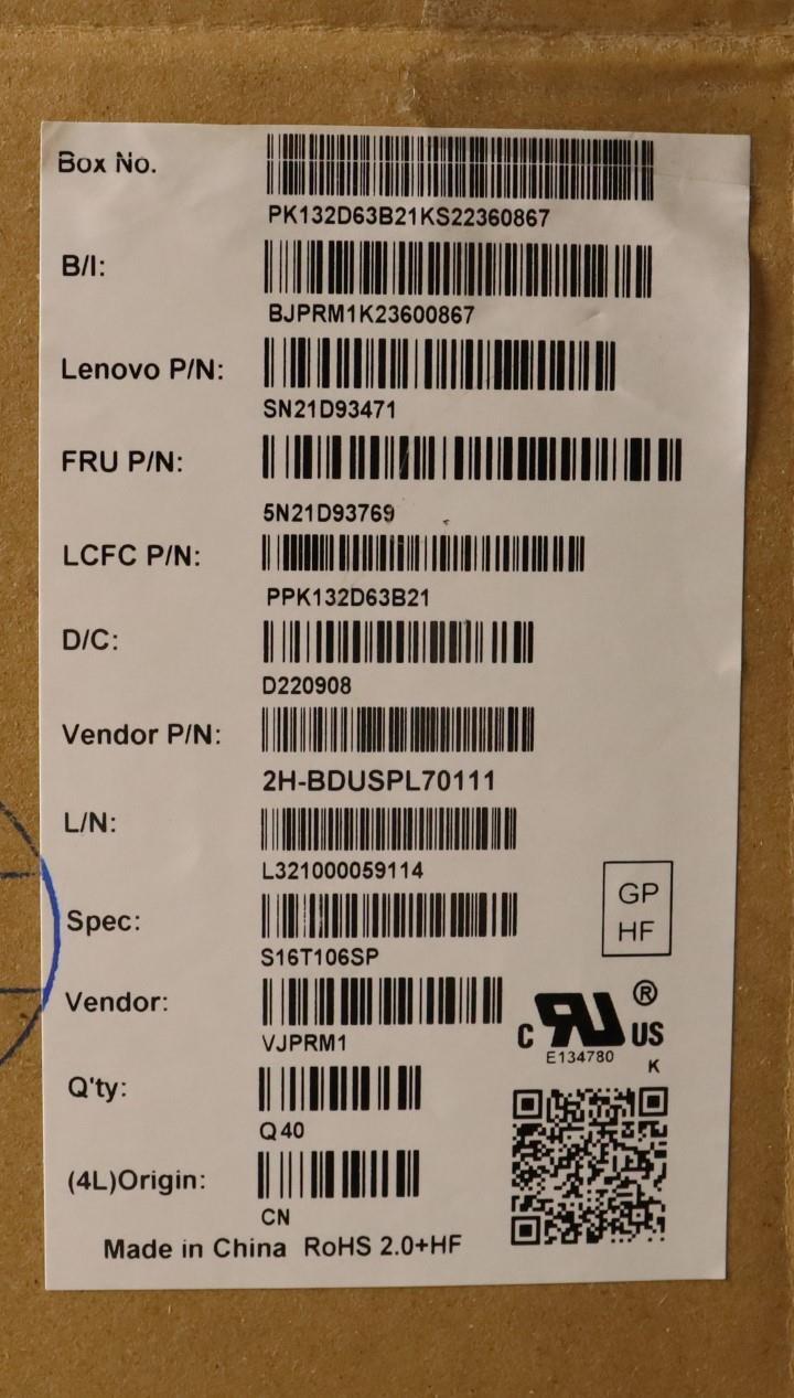 Lenovo Nbkyb Cs22 Nm Top,Bkbl,Pmx,Spa - 5N21D93769