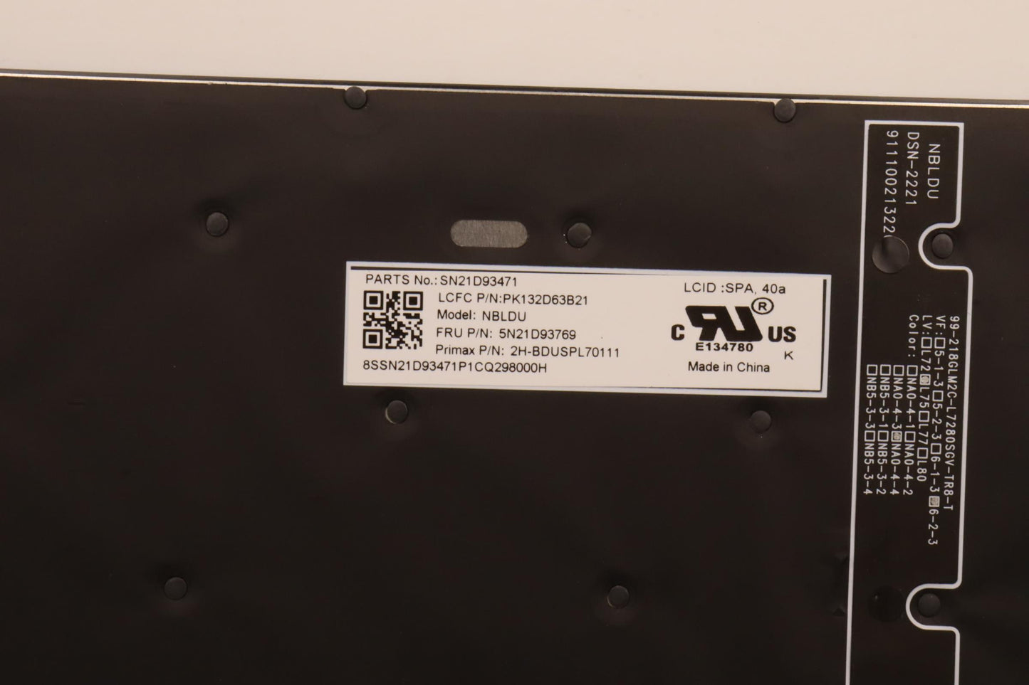 Lenovo Nbkyb Cs22 Nm Top,Bkbl,Pmx,Spa - 5N21D93769