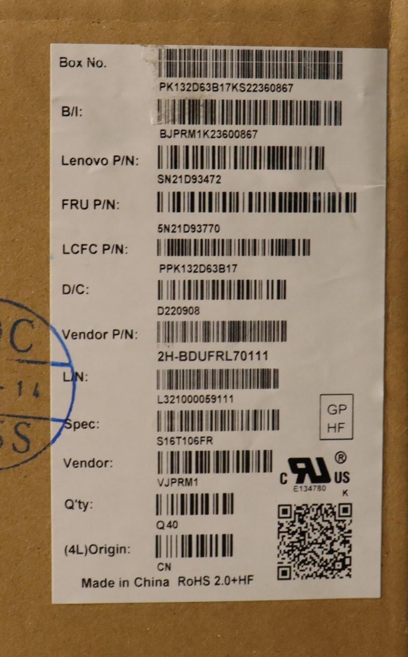 Lenovo Nbkyb Cs22 Nm Top,Bkbl,Pmx,Fra - 5N21D93770