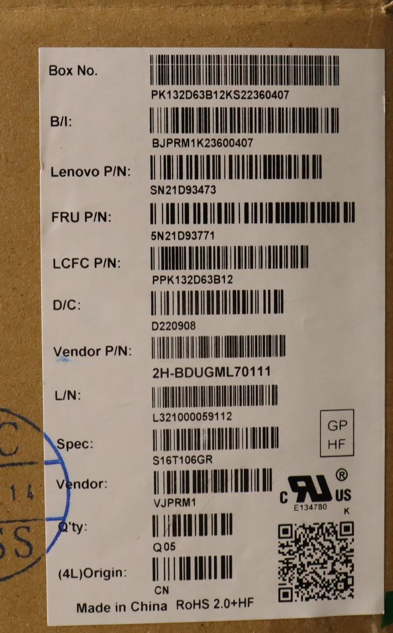 Lenovo Nbkyb Cs22 Nm Top,Bkbl,Pmx,Ger - 5N21D93771