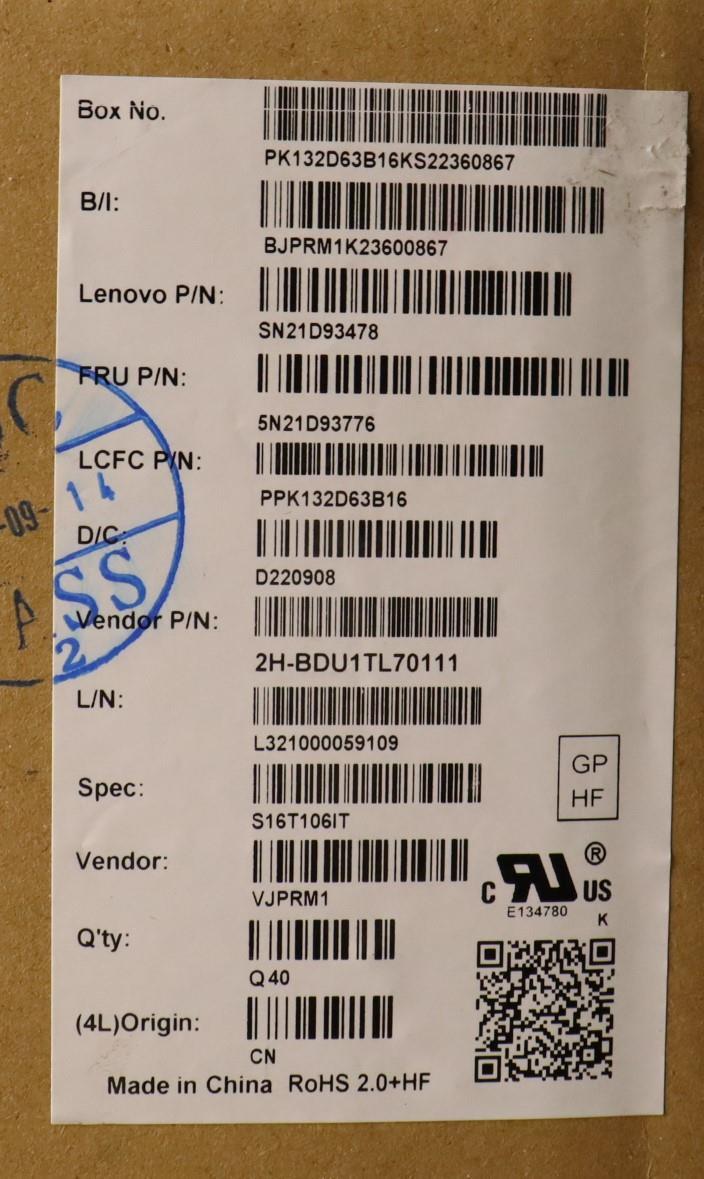 Lenovo Nbkyb Cs22 Nm Top,Bkbl,Pmx,Ita - 5N21D93776
