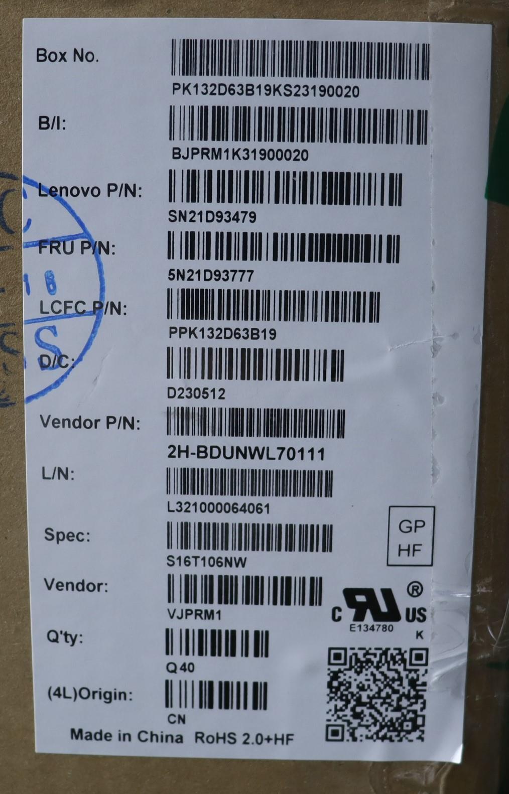 Lenovo Nbkyb Cs22 Nm Top,Bkbl,Pmx,Nor - 5N21D93777