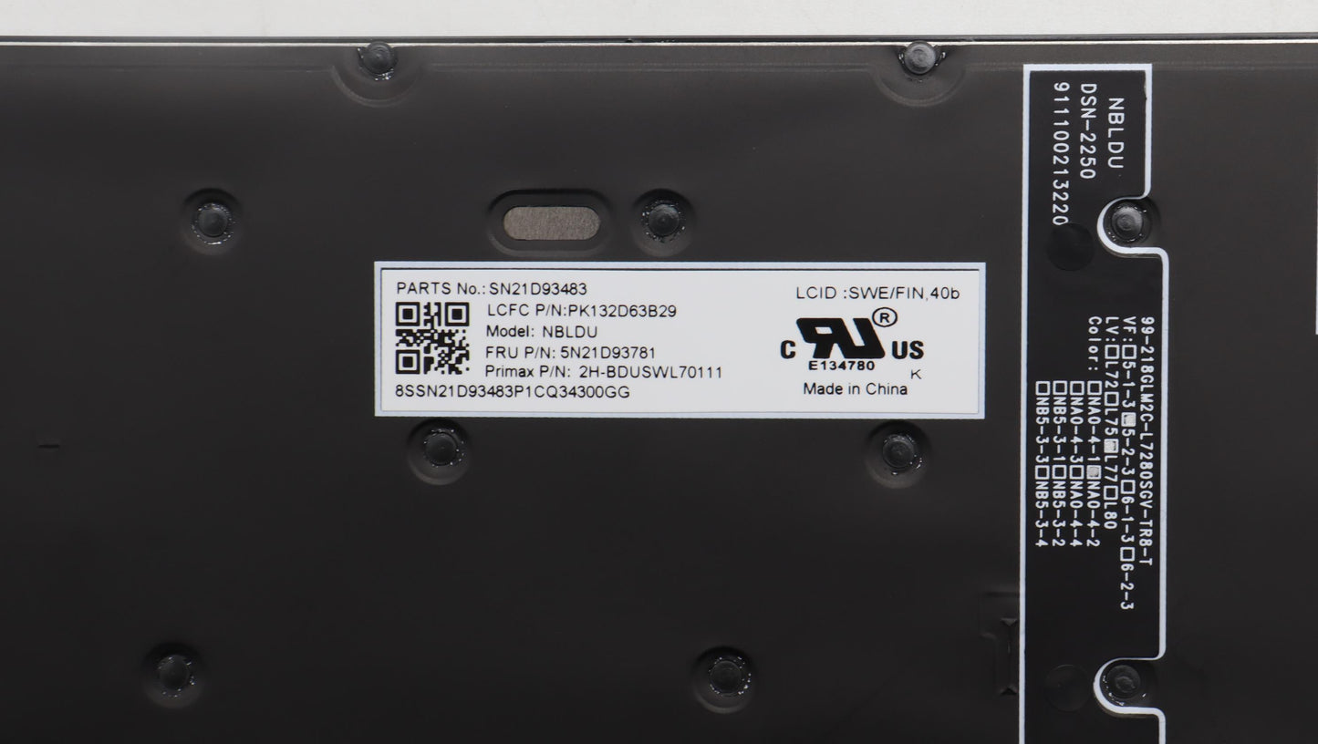 Lenovo Nbkyb Cs22 Nm Top,Bkbl,Pmx,Swe - 5N21D93781