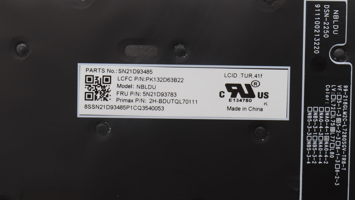 Lenovo Nbkyb Cs22 Nm Top,Bkbl,Pmx,Tur - 5N21D93783