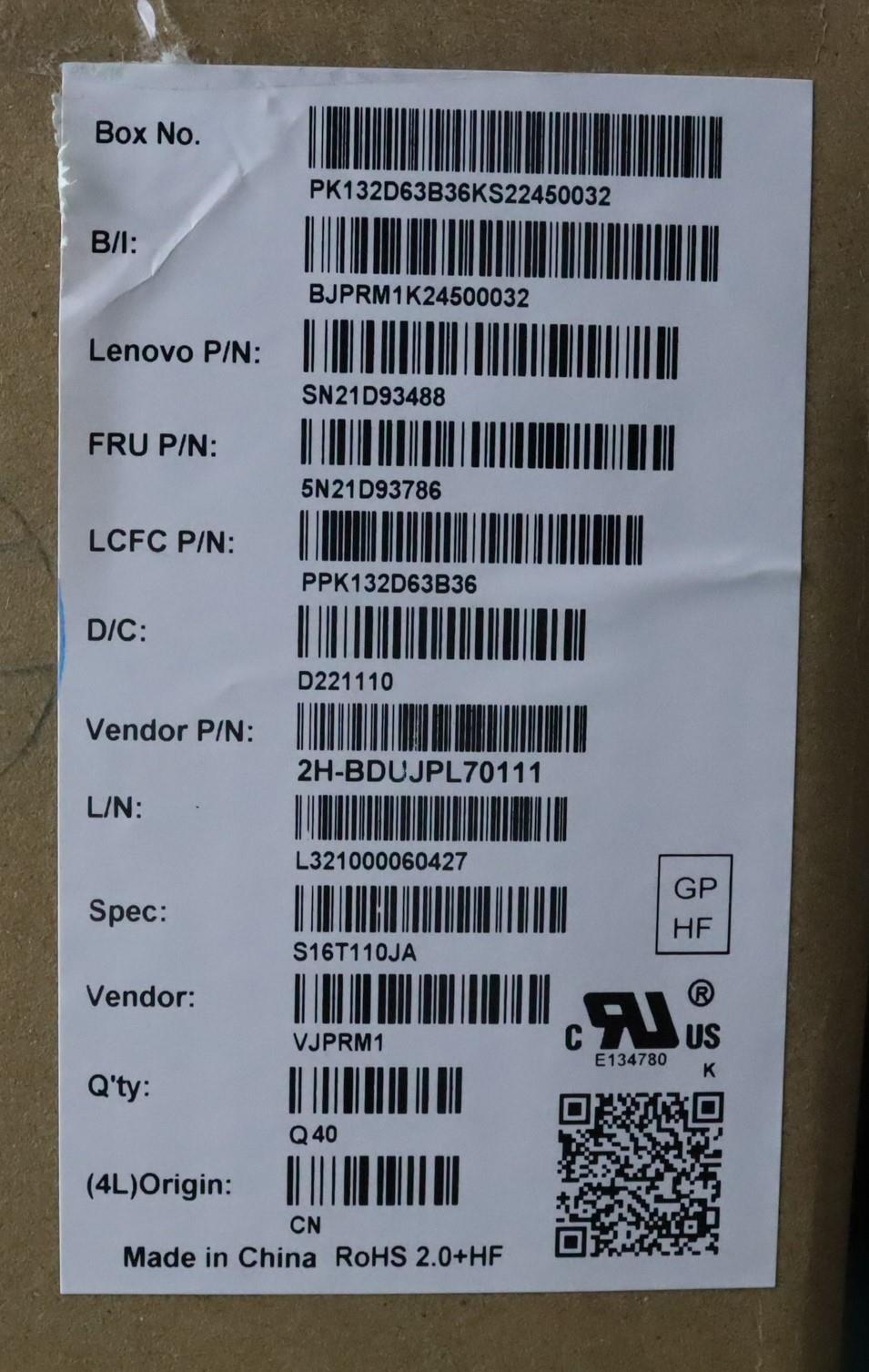Lenovo Nbkyb Cs22 Nm Top,Bkbl,Pmx,Jpn - 5N21D93786