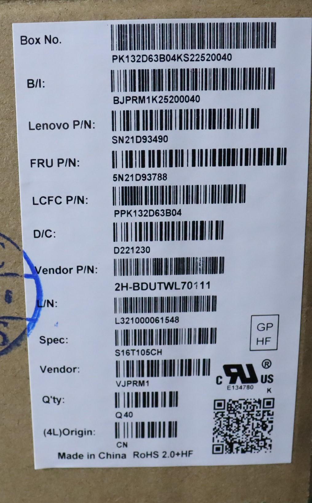 Lenovo Nbkyb Cs22 Nm Top,Bkbl,Pmx,Tc - 5N21D93788