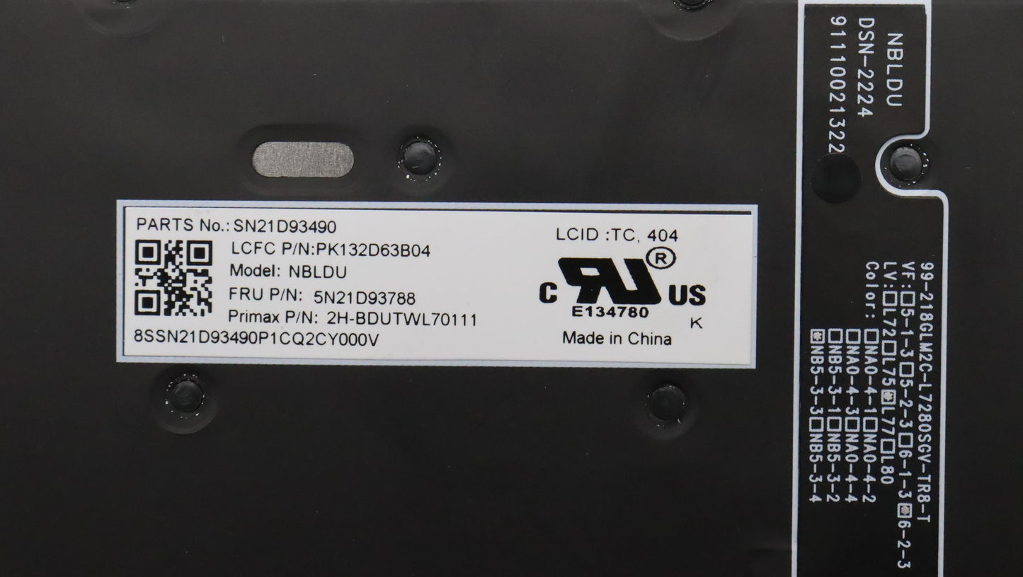 Lenovo Nbkyb Cs22 Nm Top,Bkbl,Pmx,Tc - 5N21D93788