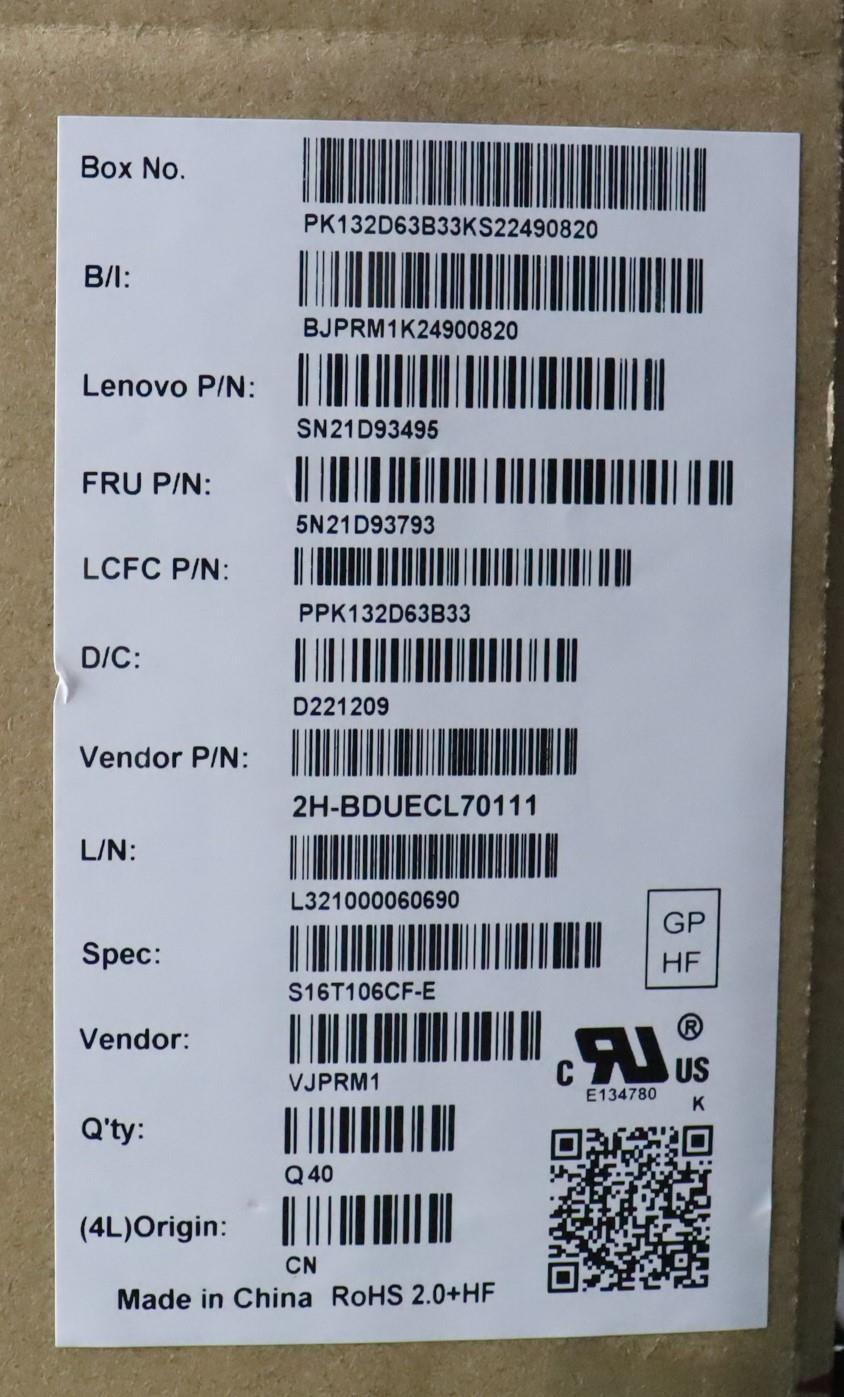 Lenovo Nbkyb Cs22 Nm Top,Bkbl,Pmx,Fra - 5N21D93793