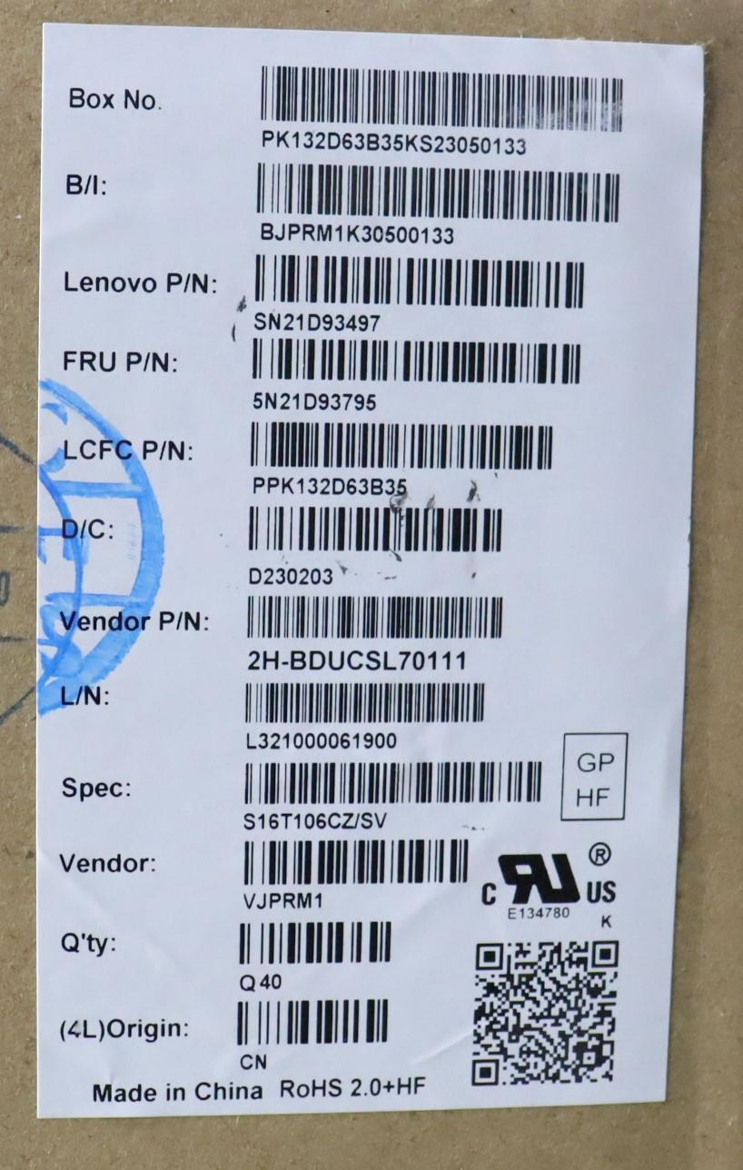 Lenovo Nbkyb Cs22 Nm Top,Bkbl,Pmx,Cze - 5N21D93795