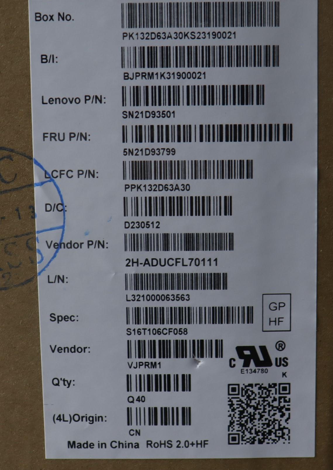 Lenovo Nbkyb Cs22 Nm Top,Bknbl,Pmx,05 - 5N21D93799