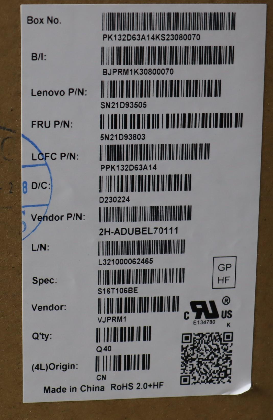 Lenovo Nbkyb Cs22 Nm Top,Bknbl,Pmx,Be - 5N21D93803