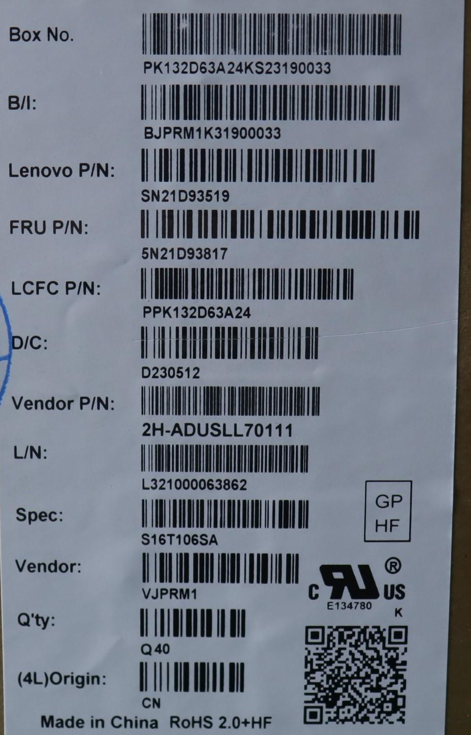 Lenovo Nbkyb Cs22 Nm Top,Bknbl,Pmx,Sl - 5N21D93817