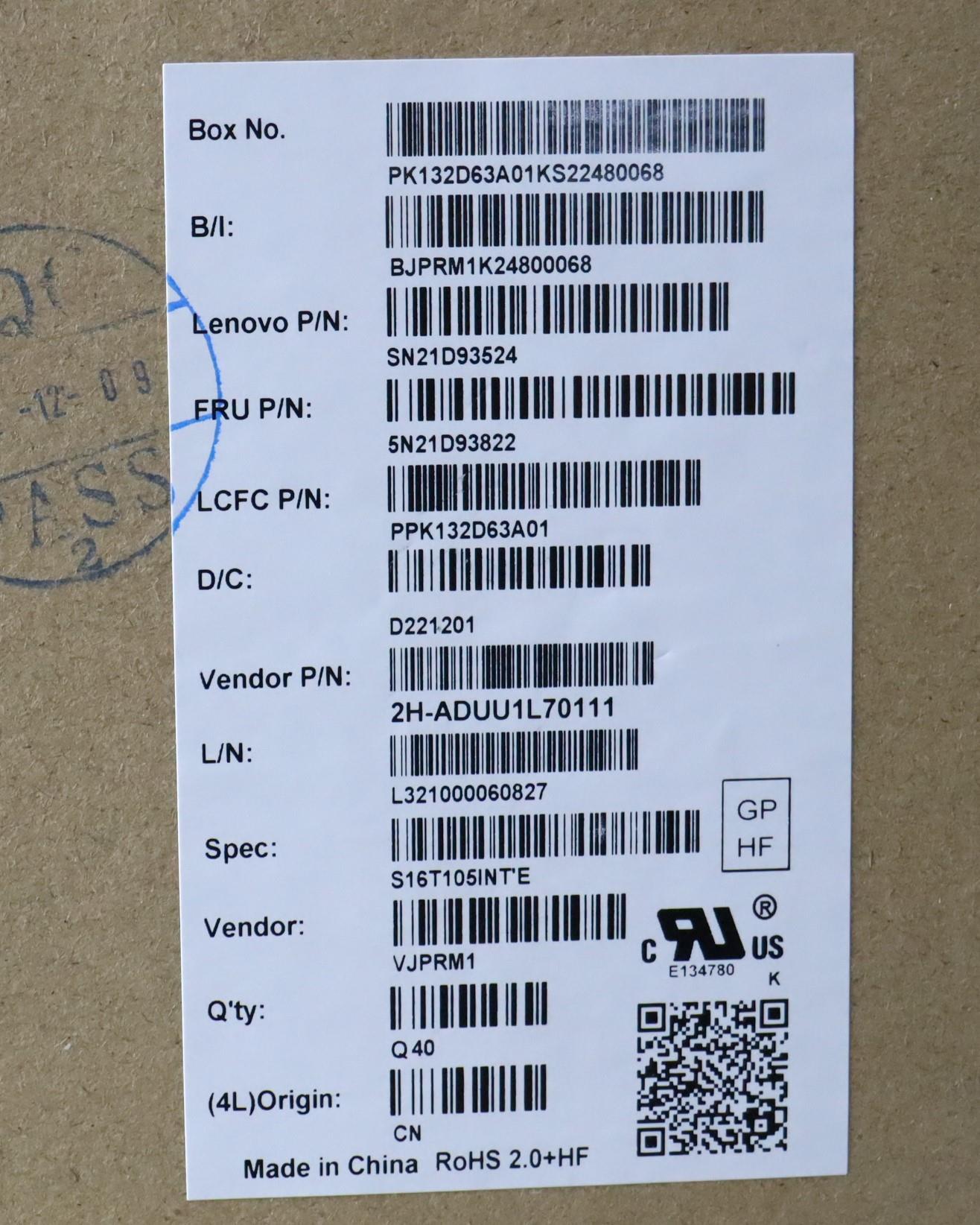 Lenovo Nbkyb Cs22 Nm Top,Bknbl,Pmx,Eu - 5N21D93822
