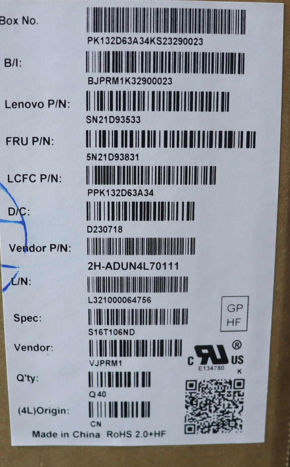 Lenovo Nbkyb Cs22 Nm Top,Bknbl,Pmx,No - 5N21D93831