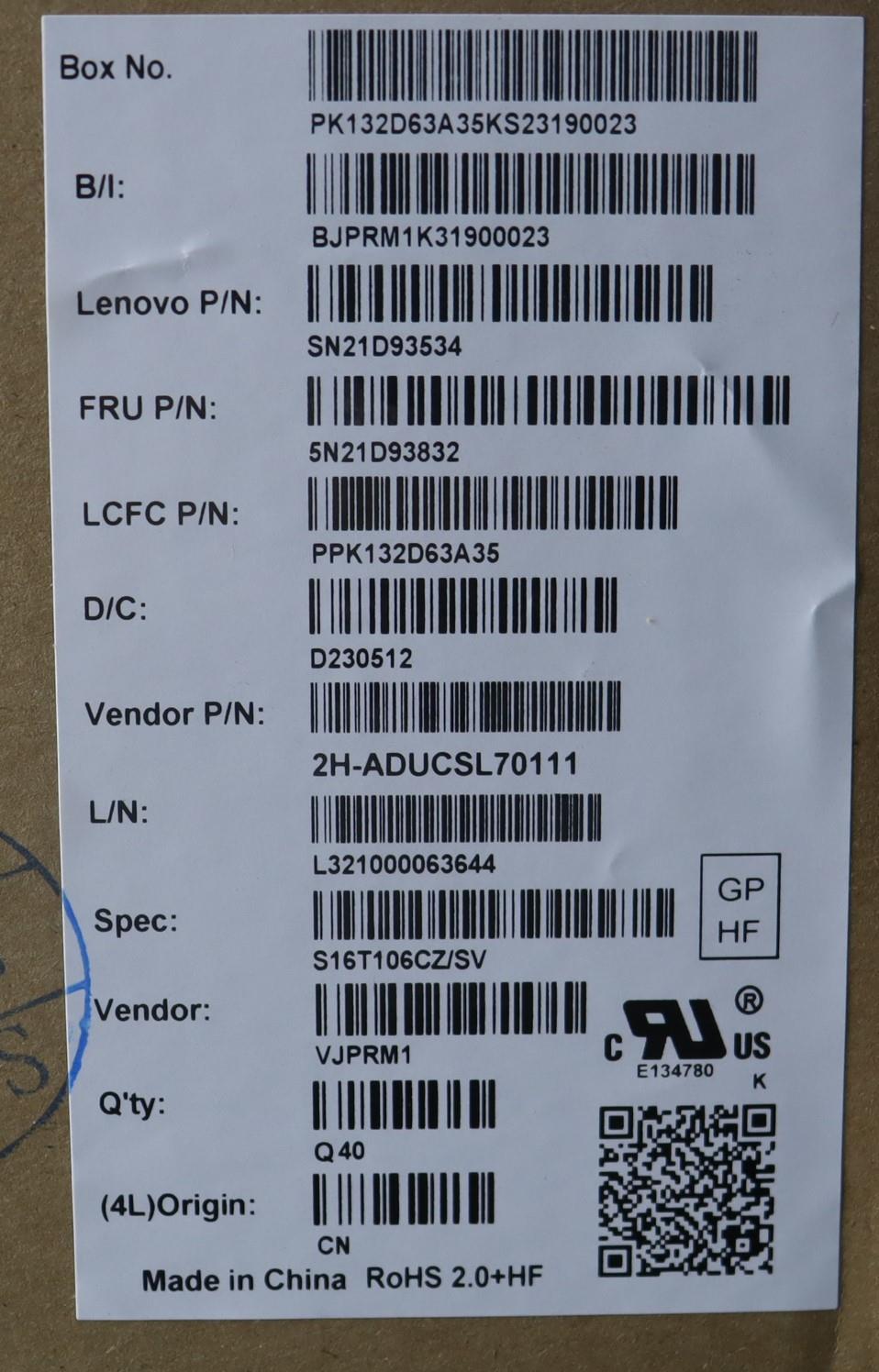Lenovo Nbkyb Cs22 Nm Top,Bknbl,Pmx,Cz - 5N21D93832