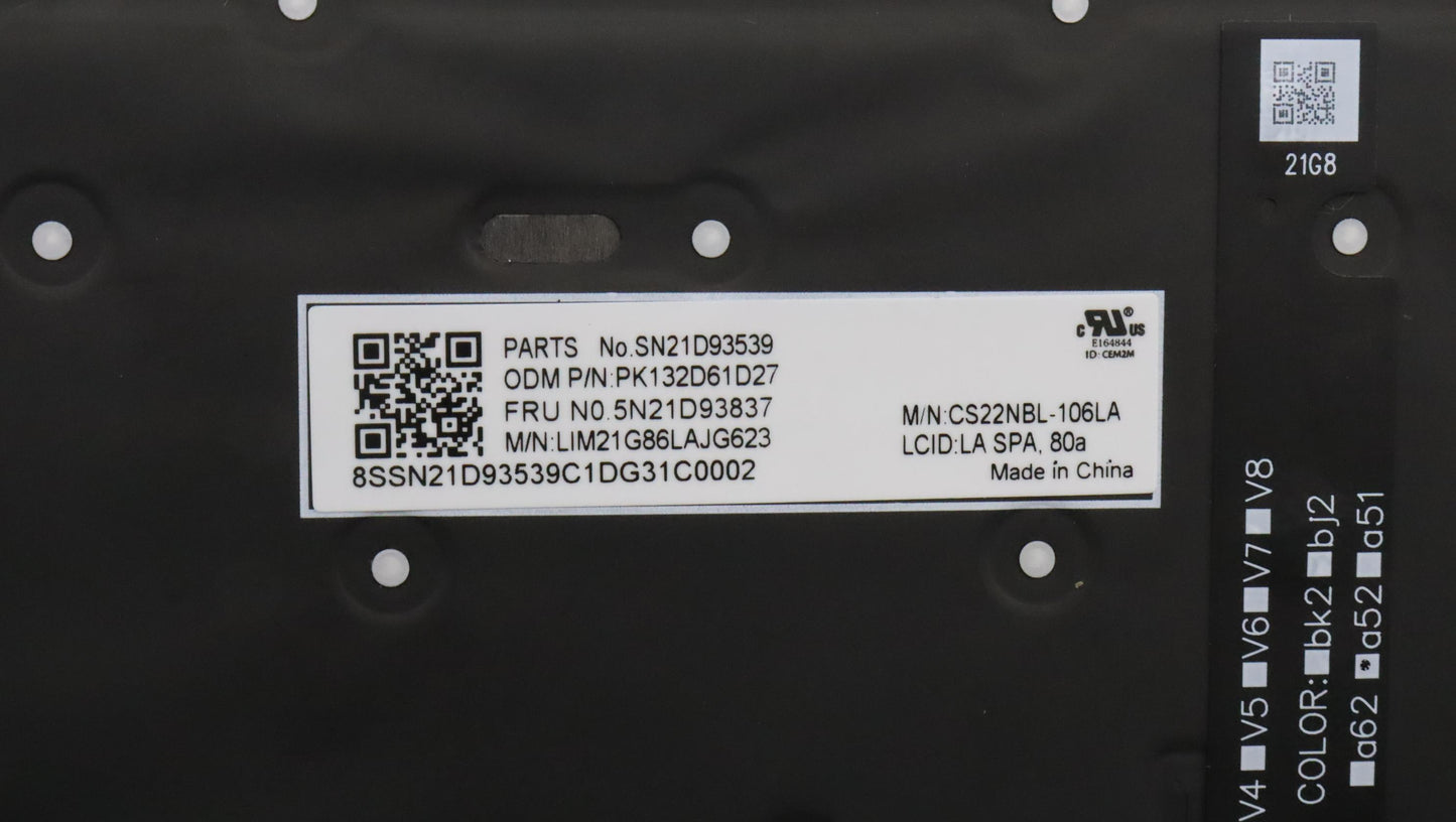 Lenovo Nbkyb Cs22 Nm Top,Grbl,Chy,La - 5N21D93837