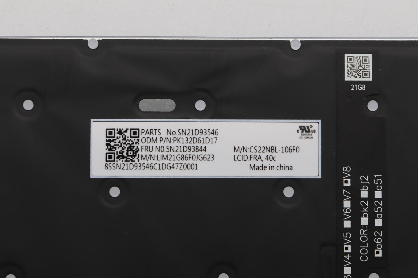 Lenovo Nbkyb Cs22 Nm Top,Grbl,Chy,Fra - 5N21D93844
