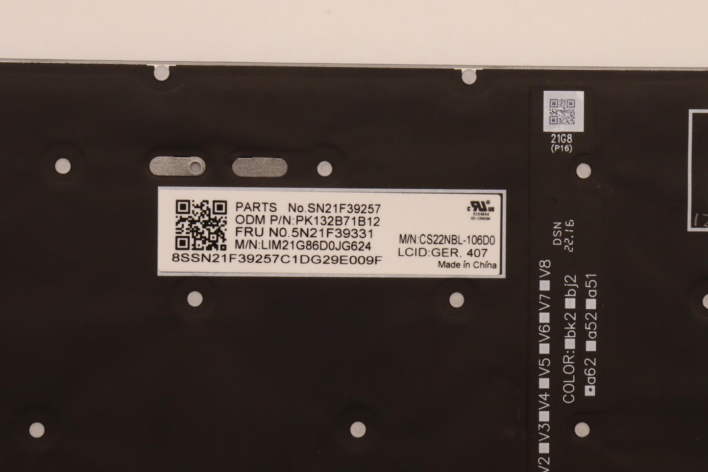 Lenovo Nbkyb Cs22 P16 Grbl,Chy,Ger - 5N21F39331