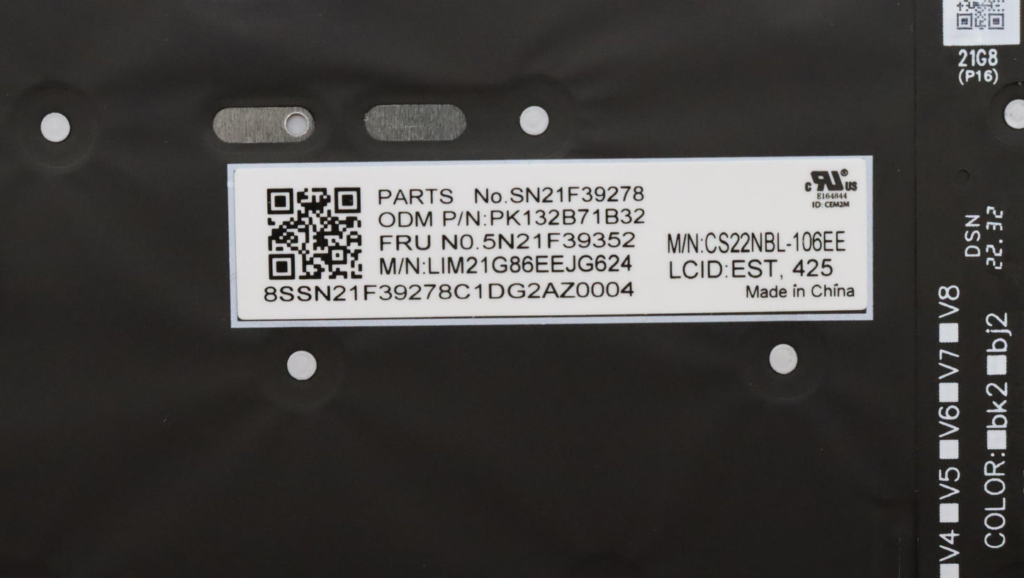 Lenovo Nbkyb Cs22 P16 Grbl,Chy,Est - 5N21F39352