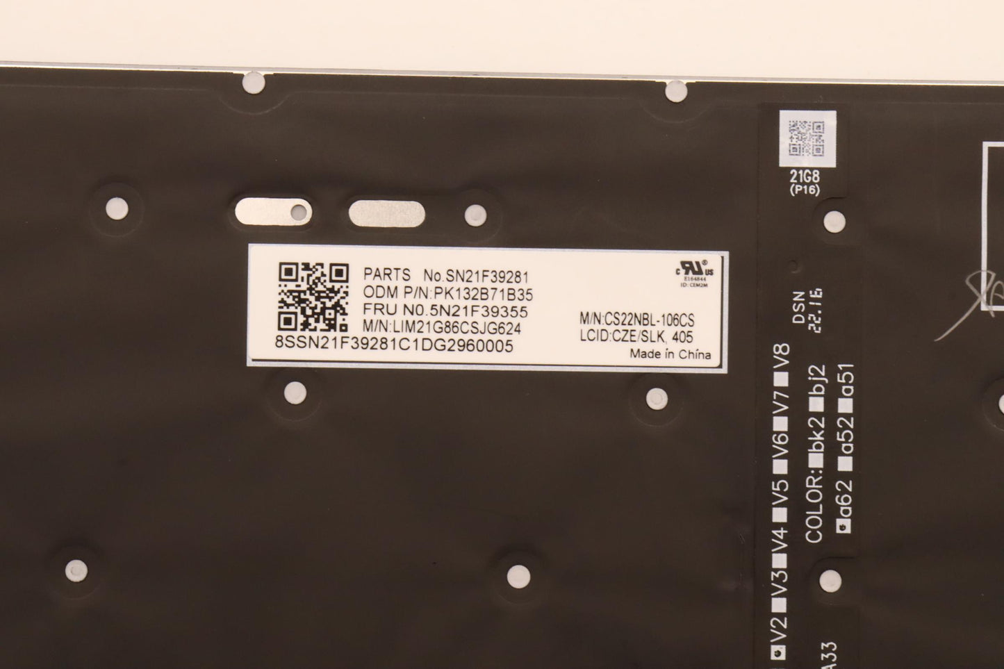Lenovo Nbkyb Cs22 P16 Grbl,Chy,Czeslk - 5N21F39355