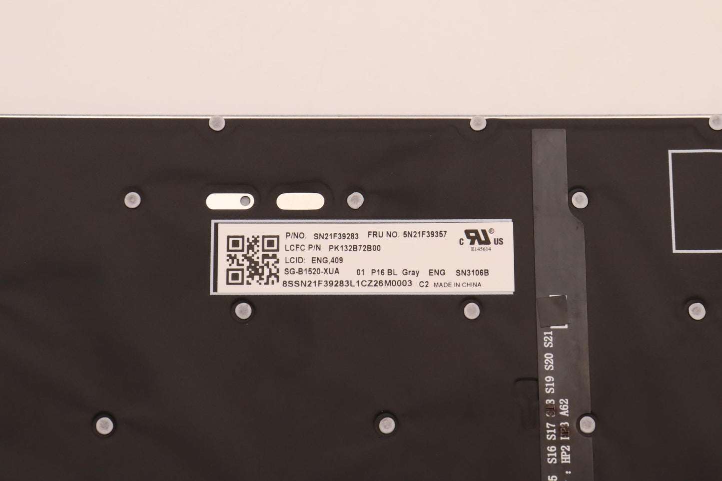 Lenovo Keyboard, Internal, USA English, Backlight - 5N21F39357