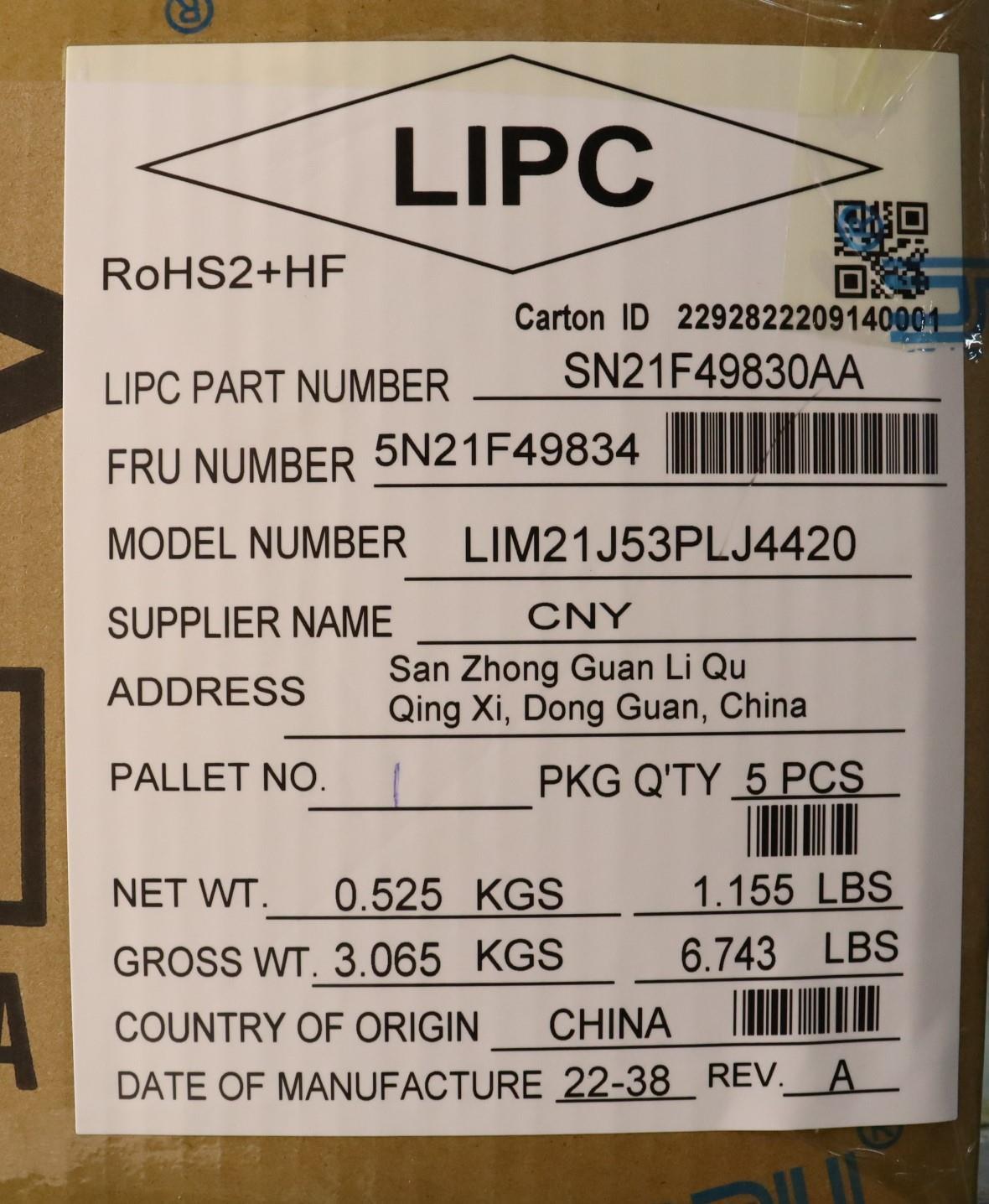 Lenovo Nbkyb Cs22 C14 Fl Top,Chy,Pol - 5N21F49834