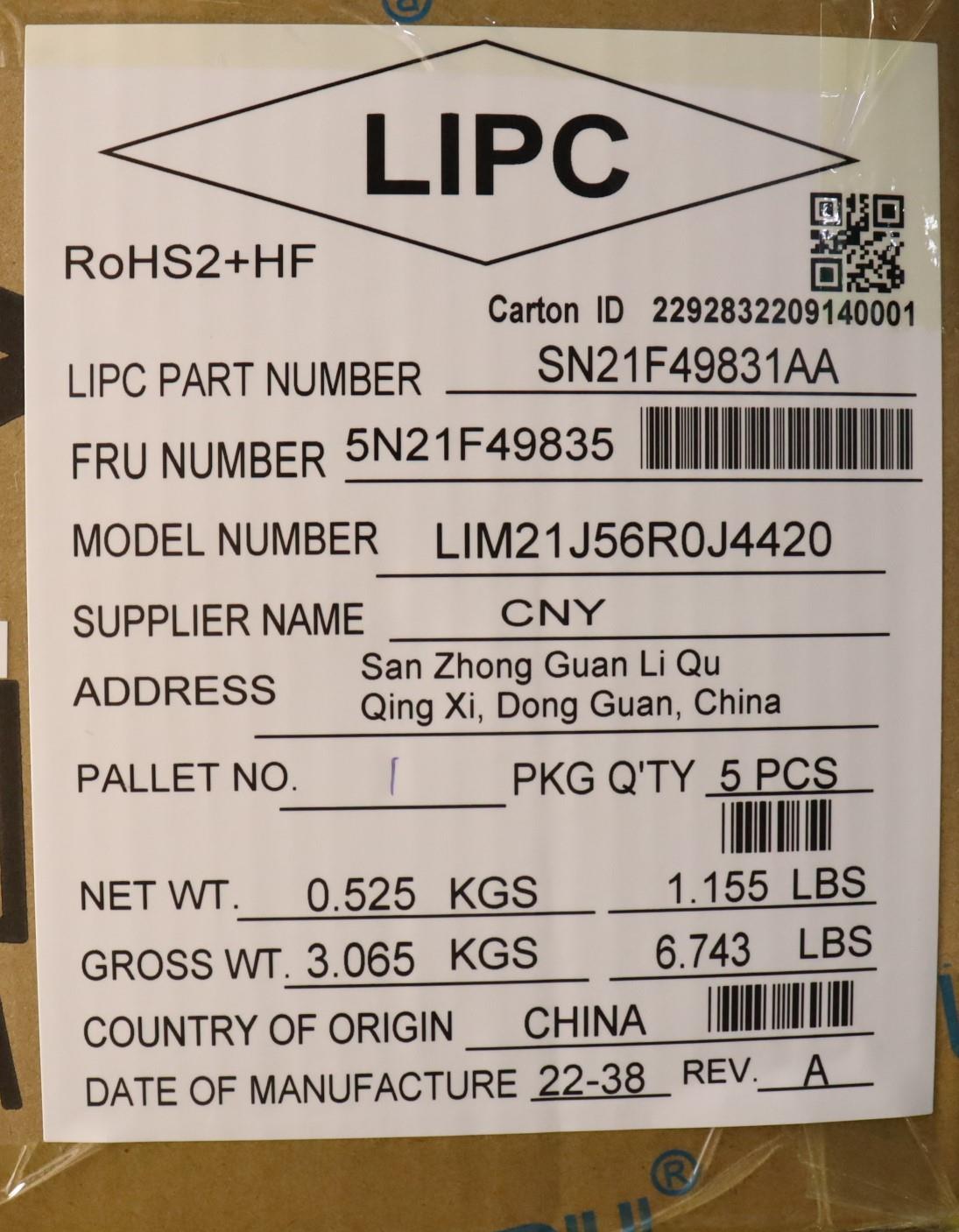 Lenovo Nbkyb Cs22 C14 Fl Top,Chy,Rom - 5N21F49835