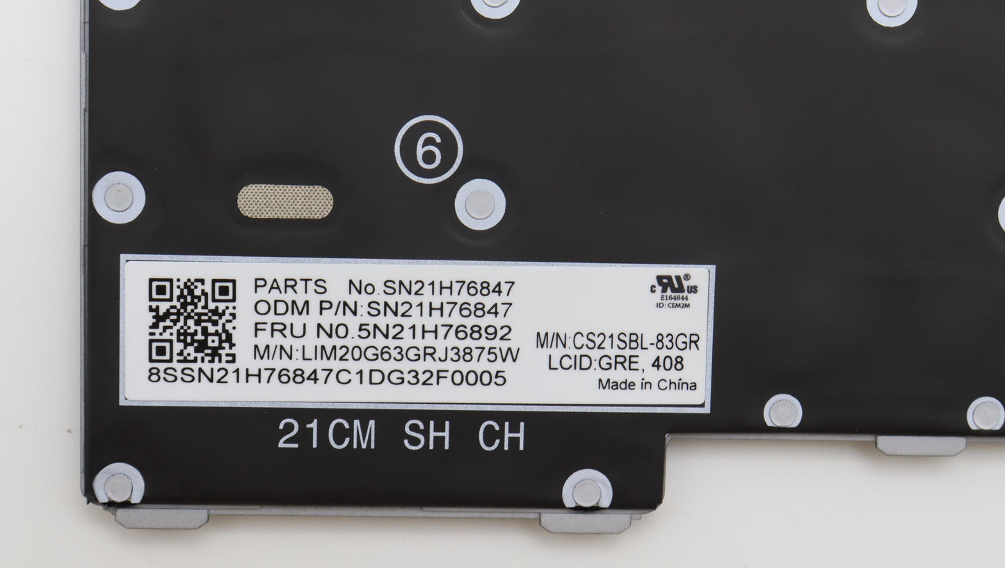 Lenovo Nbkyb Ser2 Kbd Grbl,Chy,Gre - 5N21H76892