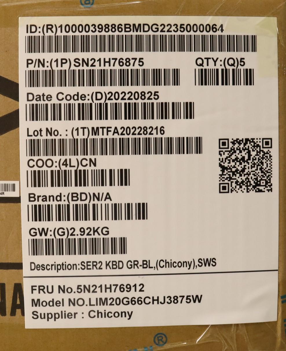 Lenovo Nbkyb Ser2 Kbd Grbl,Chy,Sws - 5N21H76912