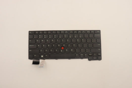 Lenovo Internal Keyboard, USA English Layout, Black, Non-Backlit - 5N21H76942