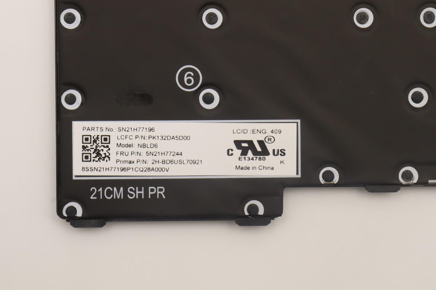 Lenovo Keyboard, USA Layout, Grey, Backlit - 5N21H77244